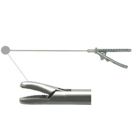 Laparoscopic needle holder curved tip (V handle)