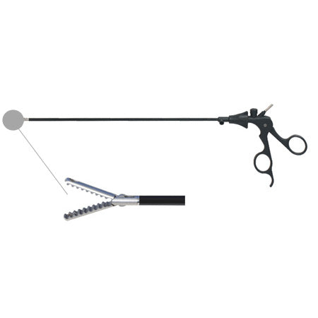 Tumour grasping forceps laparoscopic (5mm x 330mm)